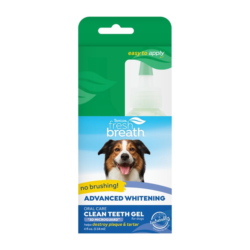 Tropiclean Fresh Breath Advanced Whitening Clean Teeth Gel 4oz