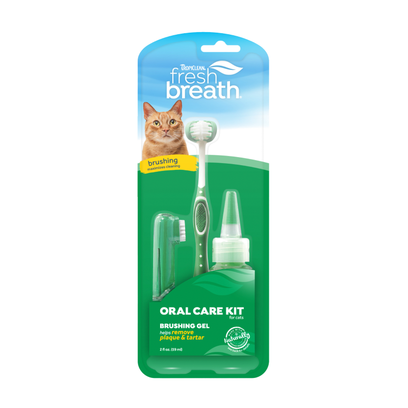 Tropiclean Fresh Breath Oral Care Cat Kit For Cats