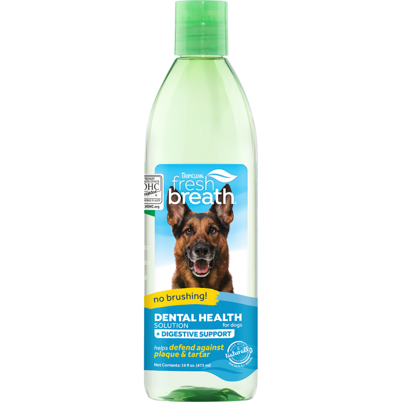 Tropiclean Fresh Breath Oral Care Water Additive Plus Digestive Support For Dogs 16oz