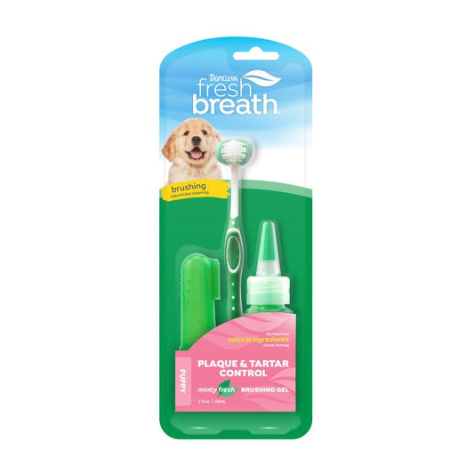 Tropiclean Fresh Breath Puppy Oral Care Kit For Dogs