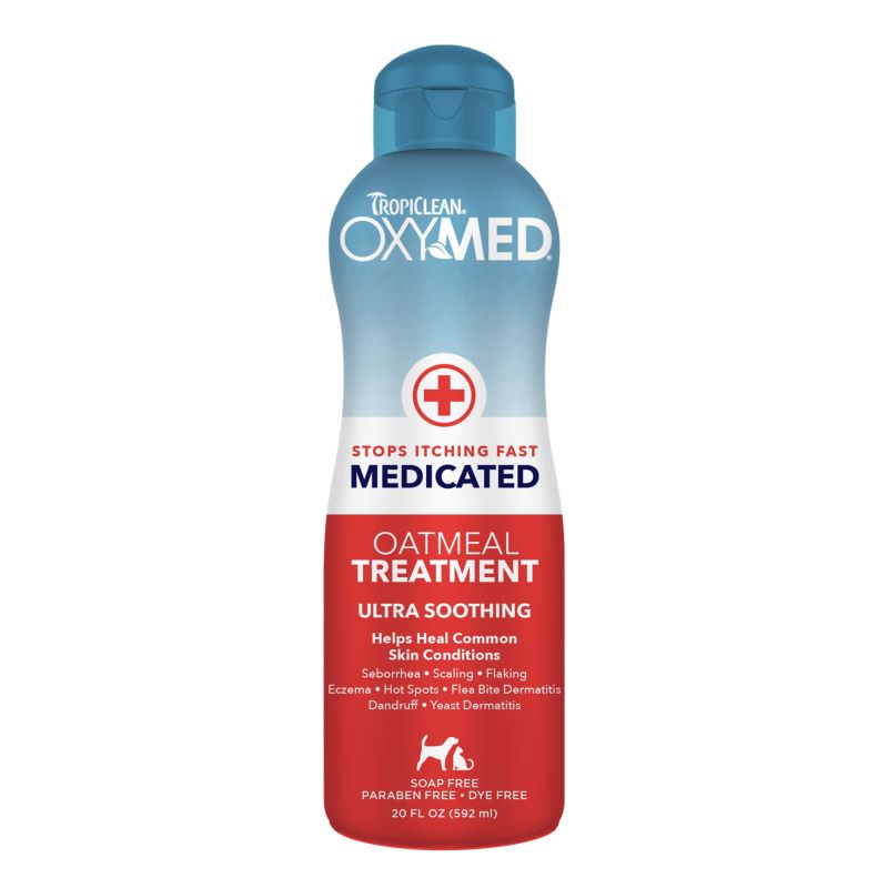 Tropiclean OxyMed Medicated Oatmeal Treatment Rinse for Cats & Dogs 20oz