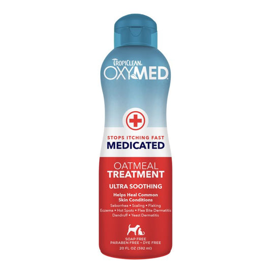 Tropiclean OxyMed Medicated Oatmeal Treatment Rinse for Cats & Dogs 20oz