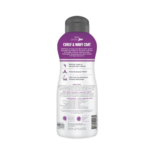 Tropiclean Perfect Fur Curly & Wavy Coat Dog Shampoo 16oz