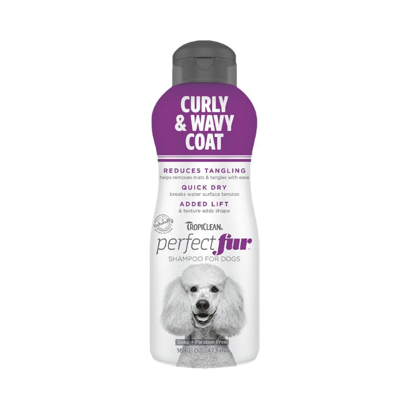 Tropiclean Perfect Fur Curly & Wavy Coat Dog Shampoo 16oz