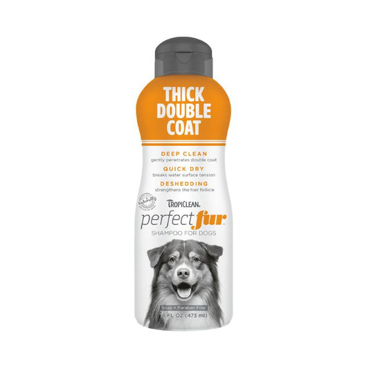 Tropiclean Perfect Fur Thick Double Coat Dog Shampoo 16oz
