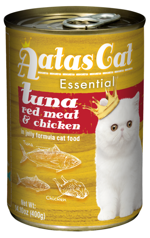 Aatas Cat Essential Tuna Red Meat & Chicken in Jelly 400g