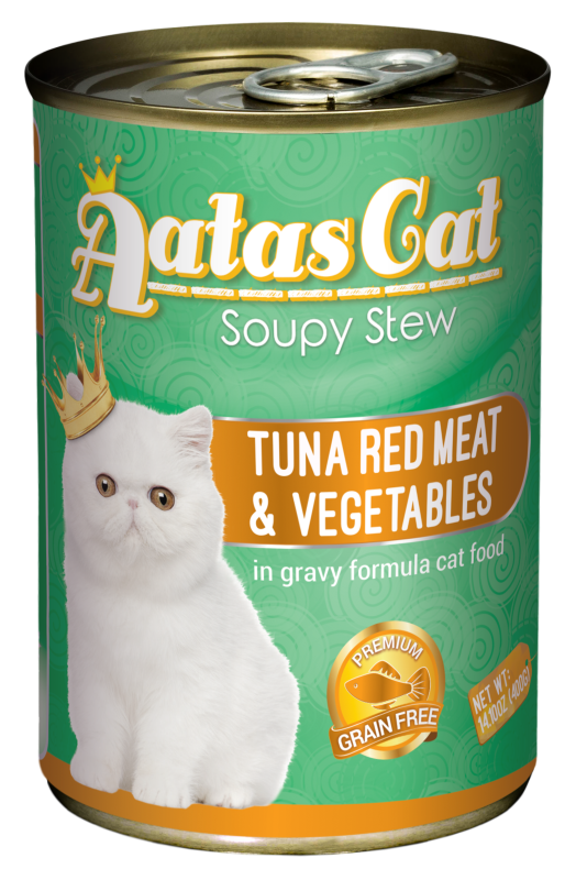 Aatas Cat Soupy Stew Tuna Red Meat w Vegetables in Gravy 400g