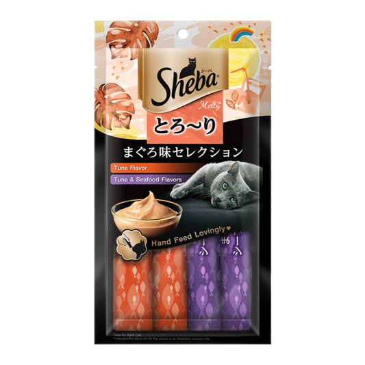 SHEBA Melty Cat Treats in Tuna Seafood Flavors 12g