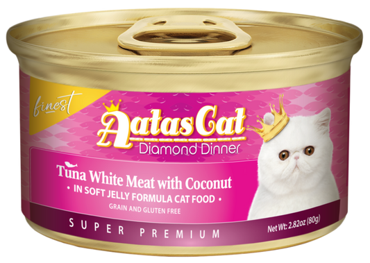Aatas Cat Finest Diamond Dinner Tuna w Coconut in Soft Jelly 80g