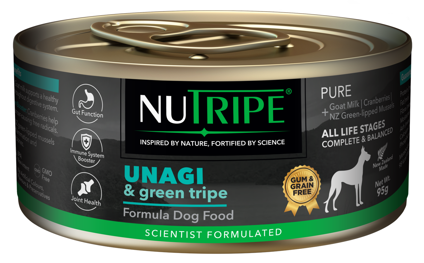 Nutripe Pure Unagi & Green Tripe Dog (Gum-Free)