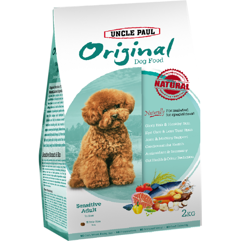 Uncle Paul Original Dog Food For Sensitive Adult/Indoor [2 Sizes]
