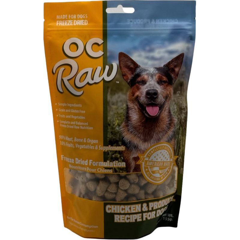 OC Raw Meaty Rox Chicken & Produce Grain-Free Freeze-Dried Raw Dog Food - 5.5oz