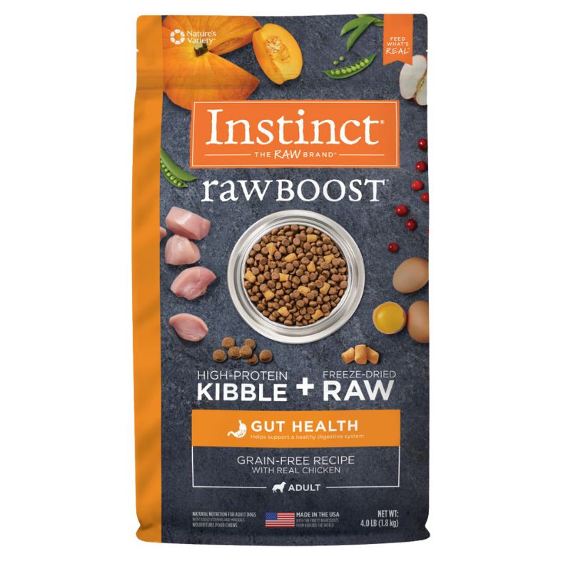 Instinct Raw Boost Grain-Free kibble Gut Health Recipe [2 Size]