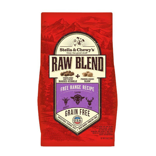 Stella & Chewy's Raw Blend Free Range Kibble With Freeze-Dried Raw Grain-Free Dry Dog Food [2 Size]