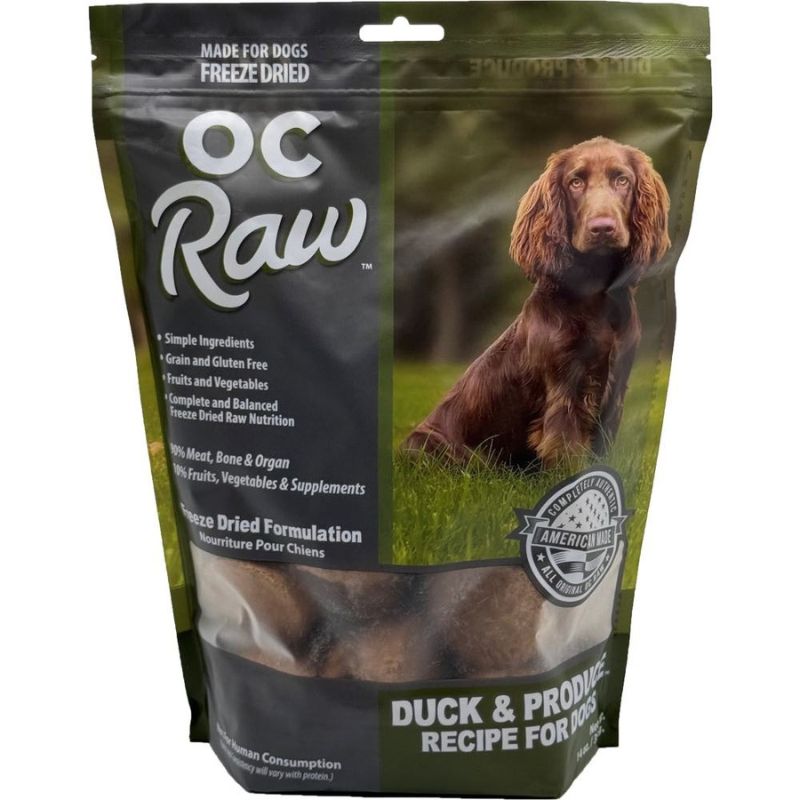 OC Raw Duck & Produce Grain-Free Freeze-Dried Raw Dog Food - 14oz