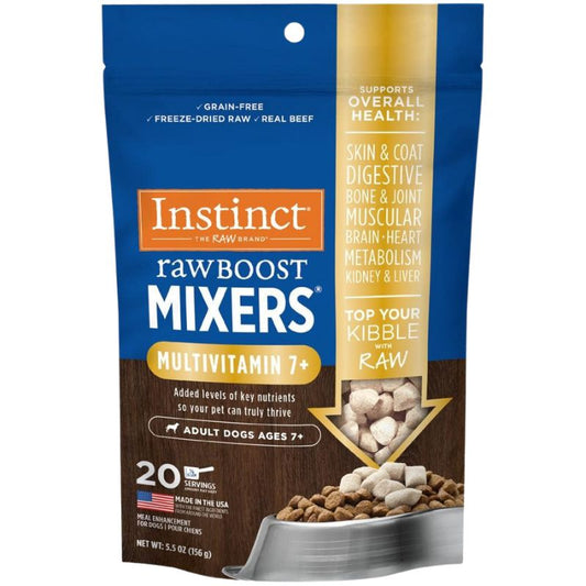 Instinct Freeze-Dried Raw Boost Mixers Grain-Free Multivitamin Adult 7+ Dog - [2 Size]