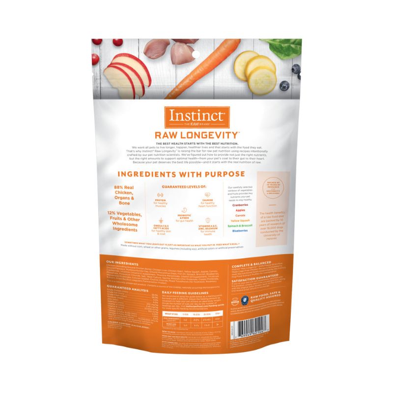 Instinct Raw Longevity Freeze-Dried Meals Chicken for Dogs  - 9.5oz