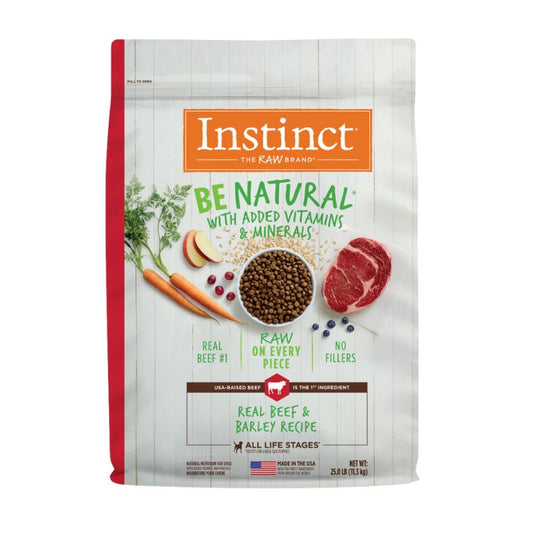 Instinct Be Natural Real Beef & Barley Recipe Dry Dog Food - 25lb
