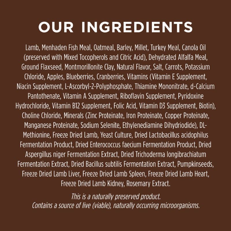 Instinct Be Natural Real Lamb & Oatmeal Recipe Dry Dog Food - 24lb