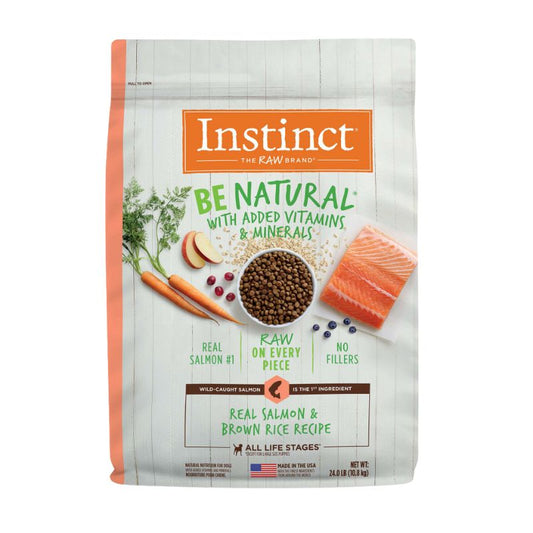 Instinct Be Natural Real Salmon & Brown Rice Recipe Dry Dog Food - 24lb
