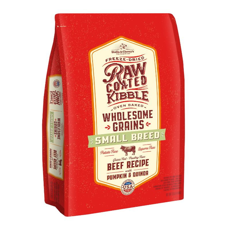 Stella & Chewy's Freeze-Dried Raw Coated Kibble Wholesome Grains Beef Small Breed Dry Dog Food [2 Size]