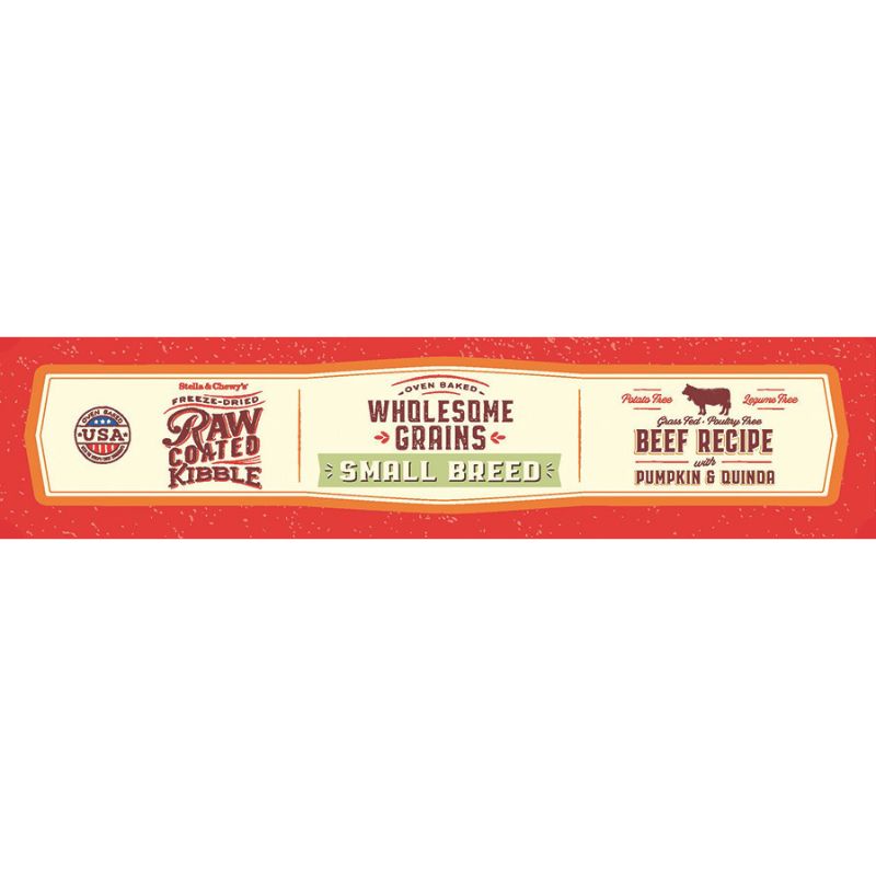 Stella & Chewy's Freeze-Dried Raw Coated Kibble Wholesome Grains Beef Small Breed Dry Dog Food [2 Size]