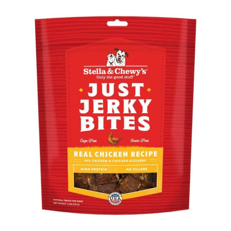 Stella & Chewy's Just Jerky Bites Real Chicken Recipe Jerky Grain-Free Dog Treats - 6 oz