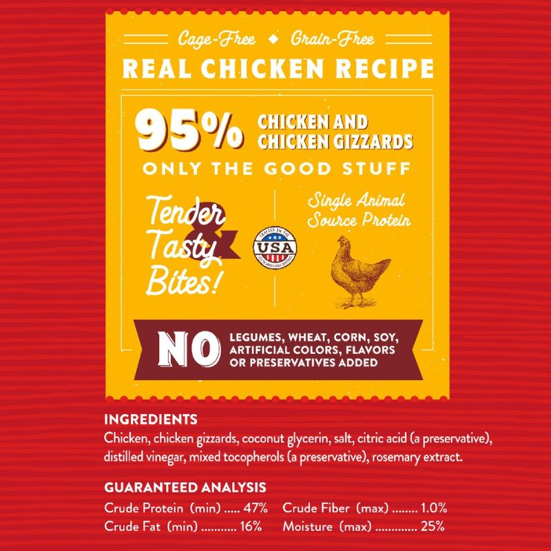 Stella & Chewy's Just Jerky Bites Real Chicken Recipe Jerky Grain-Free Dog Treats - 6 oz