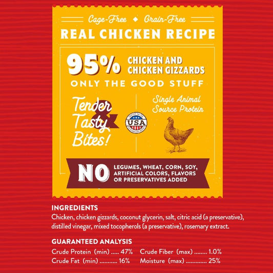 Stella & Chewy's Just Jerky Bites Real Chicken Recipe Jerky Grain-Free Dog Treats - 6 oz