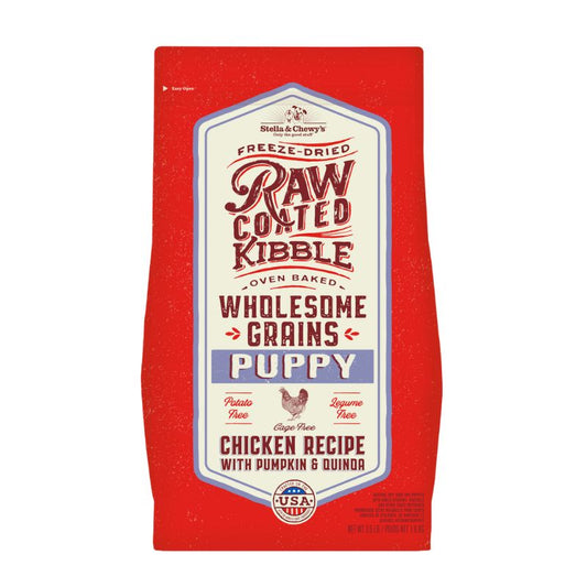 Stella & Chewy's Freeze-Dried Raw Coated Kibble Wholesome Grains Chicken Puppy Dry Dog Food [2 Size]