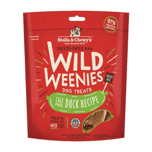 Stella & Chewy's Wild Weenies Duck Recipe Grain-Free Freeze-Dried Dog Treats - 3.25 oz