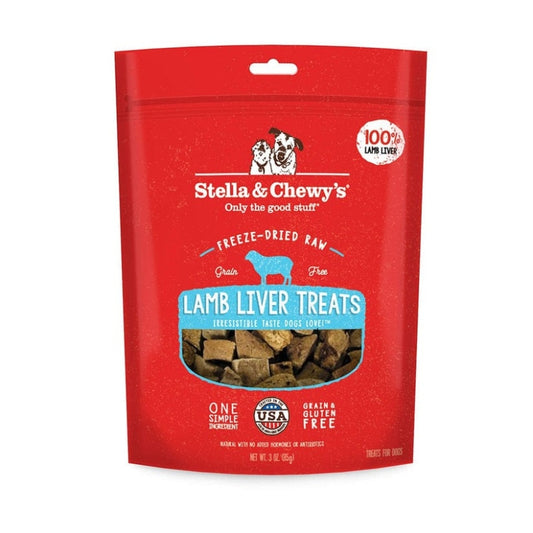 Stella & Chewy's Lamb Liver Single Ingredient Grain-Free Freeze-Dried Dog Treats - 3 oz