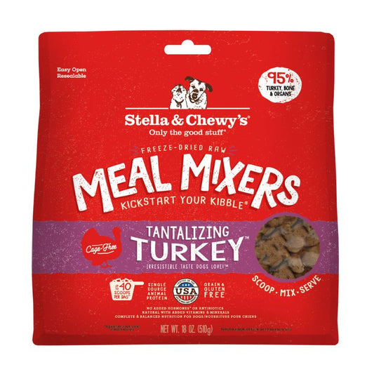 Stella & Chewy's Meal Mixers Tantalizing Turkey Grain-Free Freeze-Dried Raw Dog Food [2 Size]