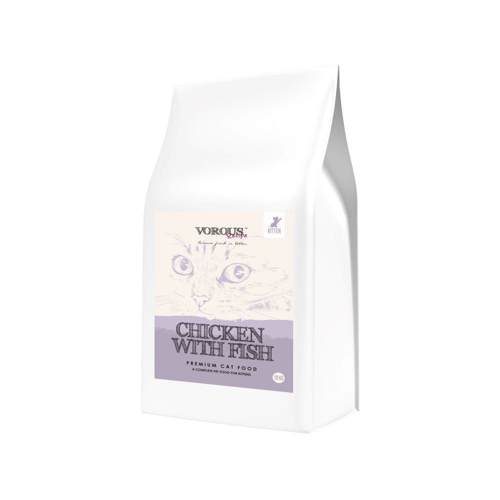 Vorous Chicken With Fish & Rice Kitten Dry Cat Food