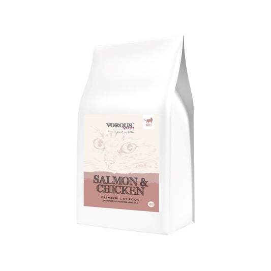 Vorous Salmon & Chicken With Rice Adult Dry Cat Food