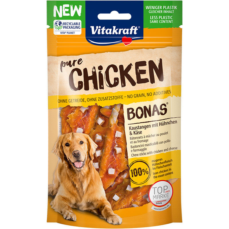 Vitakraft Pure Chicken Bonas w Cheese 80g