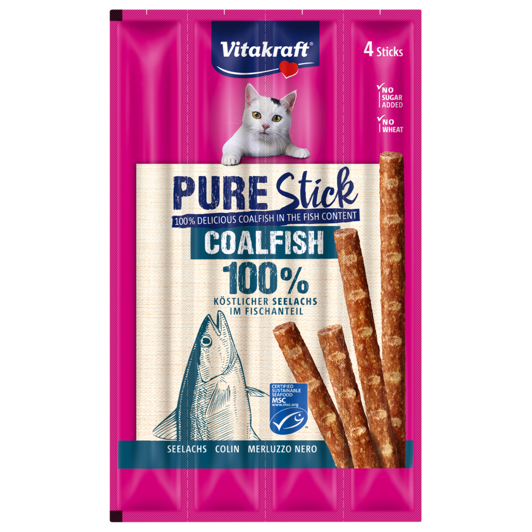 Vitakraft Pure Stick 100% Coalfish 4pcs