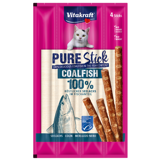 Vitakraft Pure Stick 100% Coalfish 4pcs