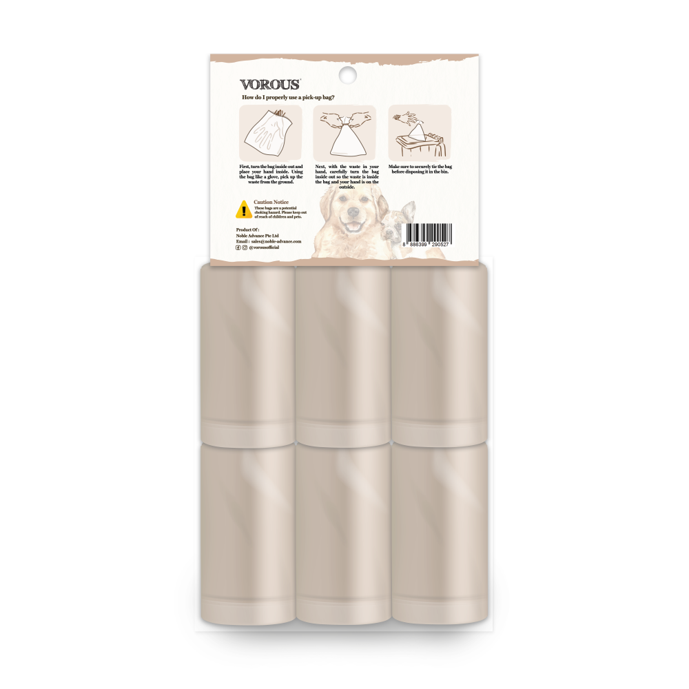 Vorous Antibacterial Dog Poop Bag 90pcs