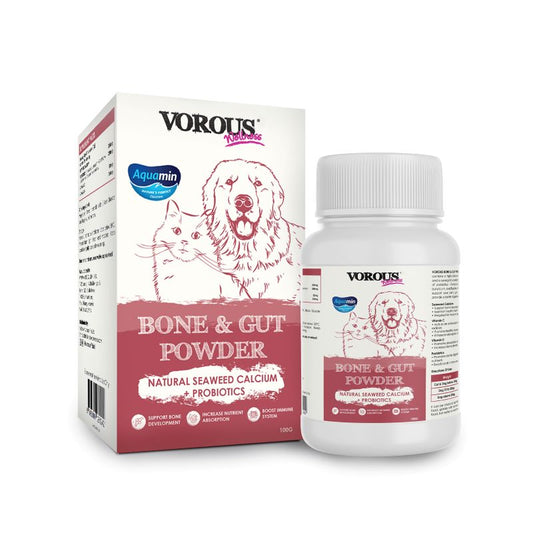 Vorous Bone & Gut Powder Supplement For Cats & Dogs 100g