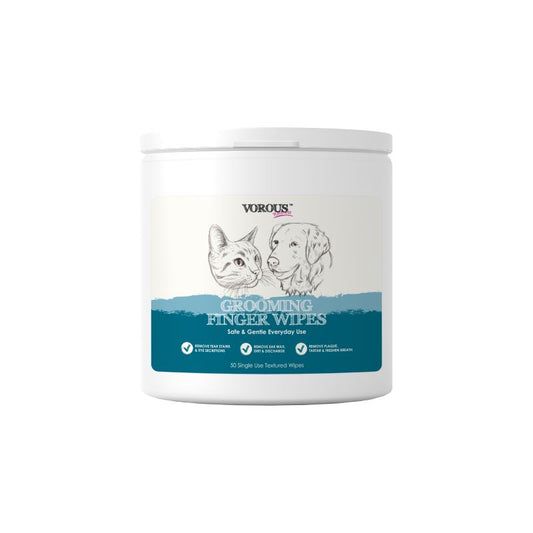 Vorous Grooming Finger Wipes For Cats & Dogs 50pcs