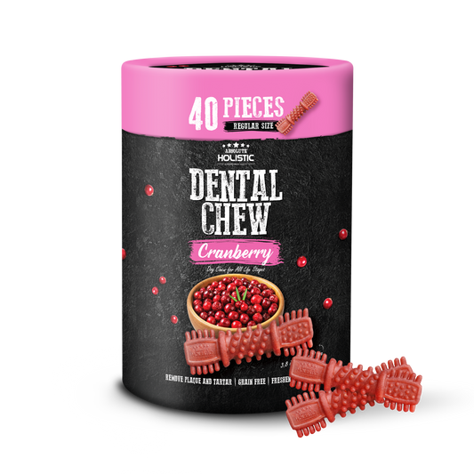Absolute Holistic Dental Chew Value Tub For Dogs - Cranberry