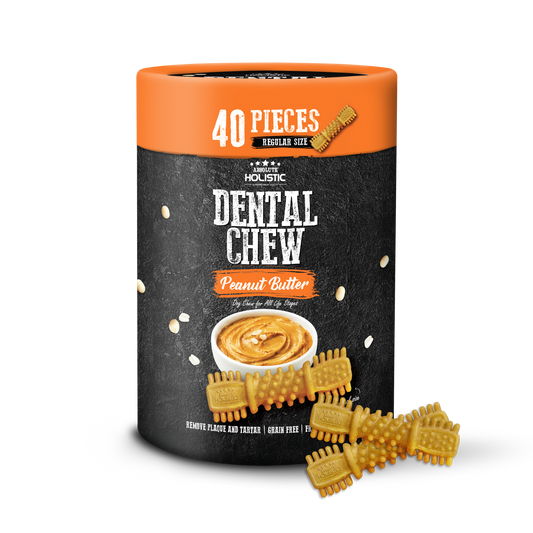 Absolute Holistic Dental Chew Value Tub For Dogs - Peanut Butter