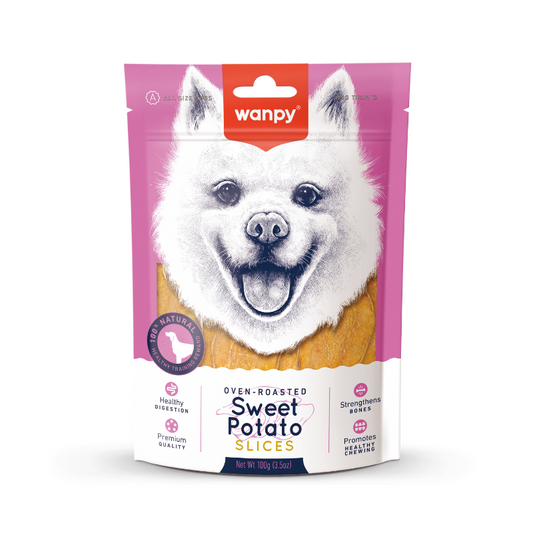 Wanpy Oven-Roasted Sweet Potato Slice For Dogs - 100g