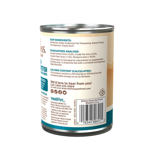 Wellness 95% Whitefish Recipe Wet Dog Food 13.2oz