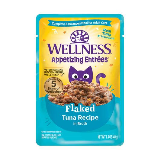 Wellness Appetizing Entrees Flaked Tuna Recipe Wet Cat Food 1.4oz