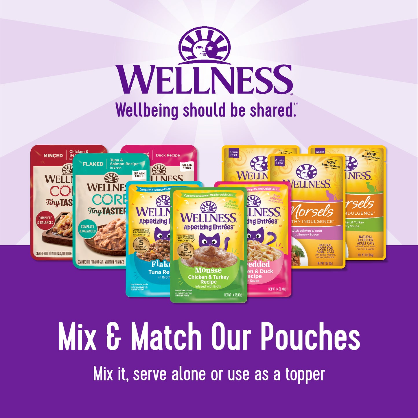 Wellness Appetizing Entrees Flaked Tuna & Tilapia Recipe Wet Cat Food 1.4oz