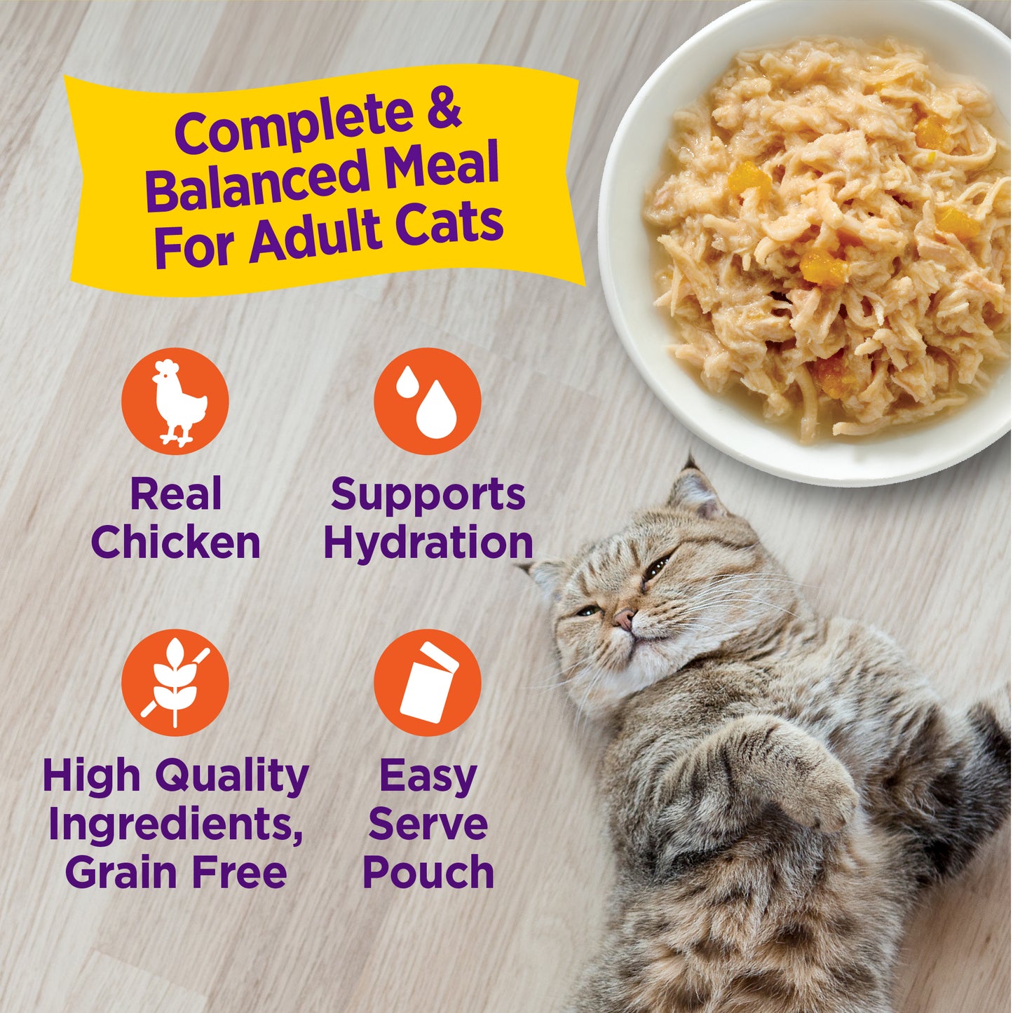 Wellness Appetizing Entrees Shredded Chicken Recipe Wet Cat Food 1.4oz