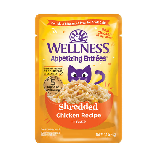 Wellness Appetizing Entrees Shredded Chicken Recipe Wet Cat Food 1.4oz