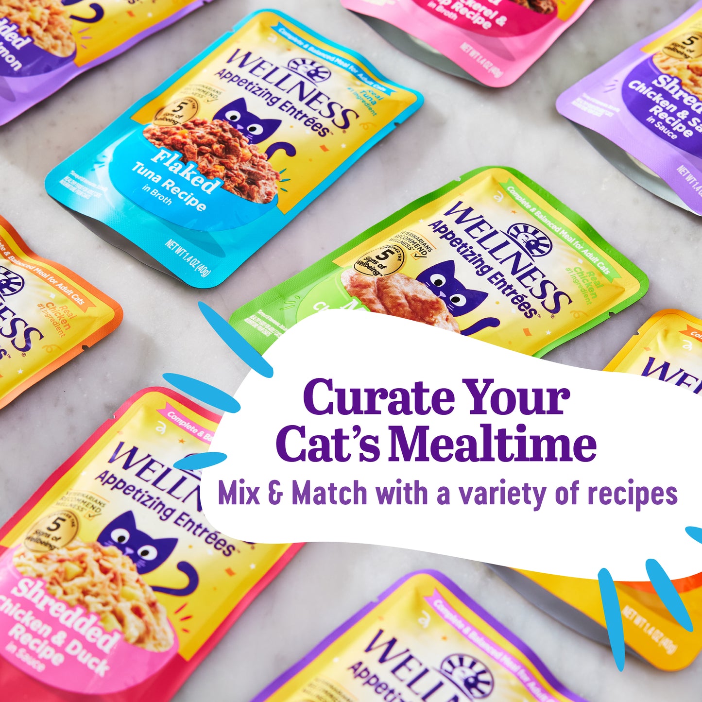 Wellness Appetizing Entrees Shredded Chicken & Salmon Recipe Wet Cat Food 1.4oz